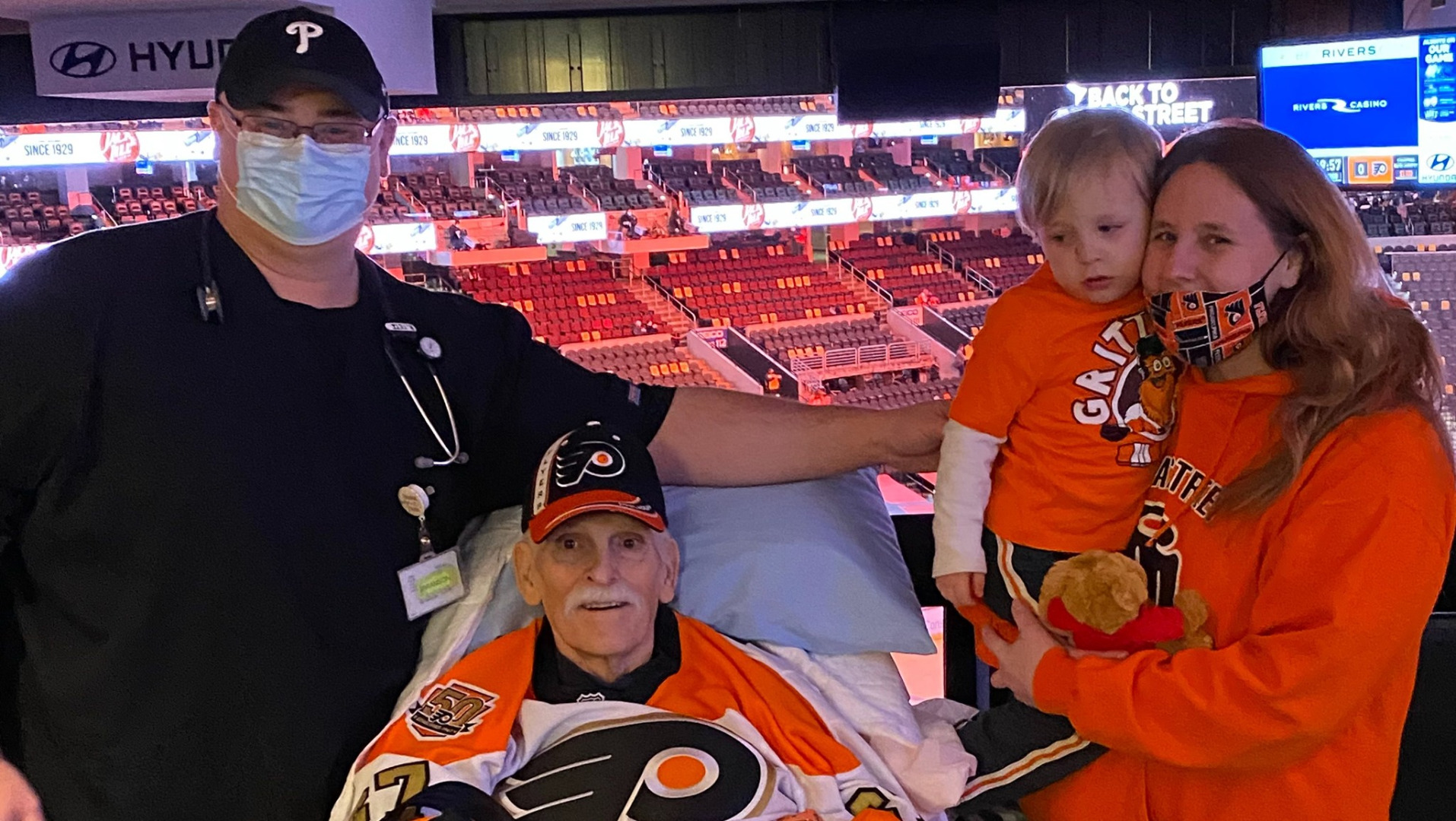 Abramson Hospice Patient Granted Wish by Flyers Organization